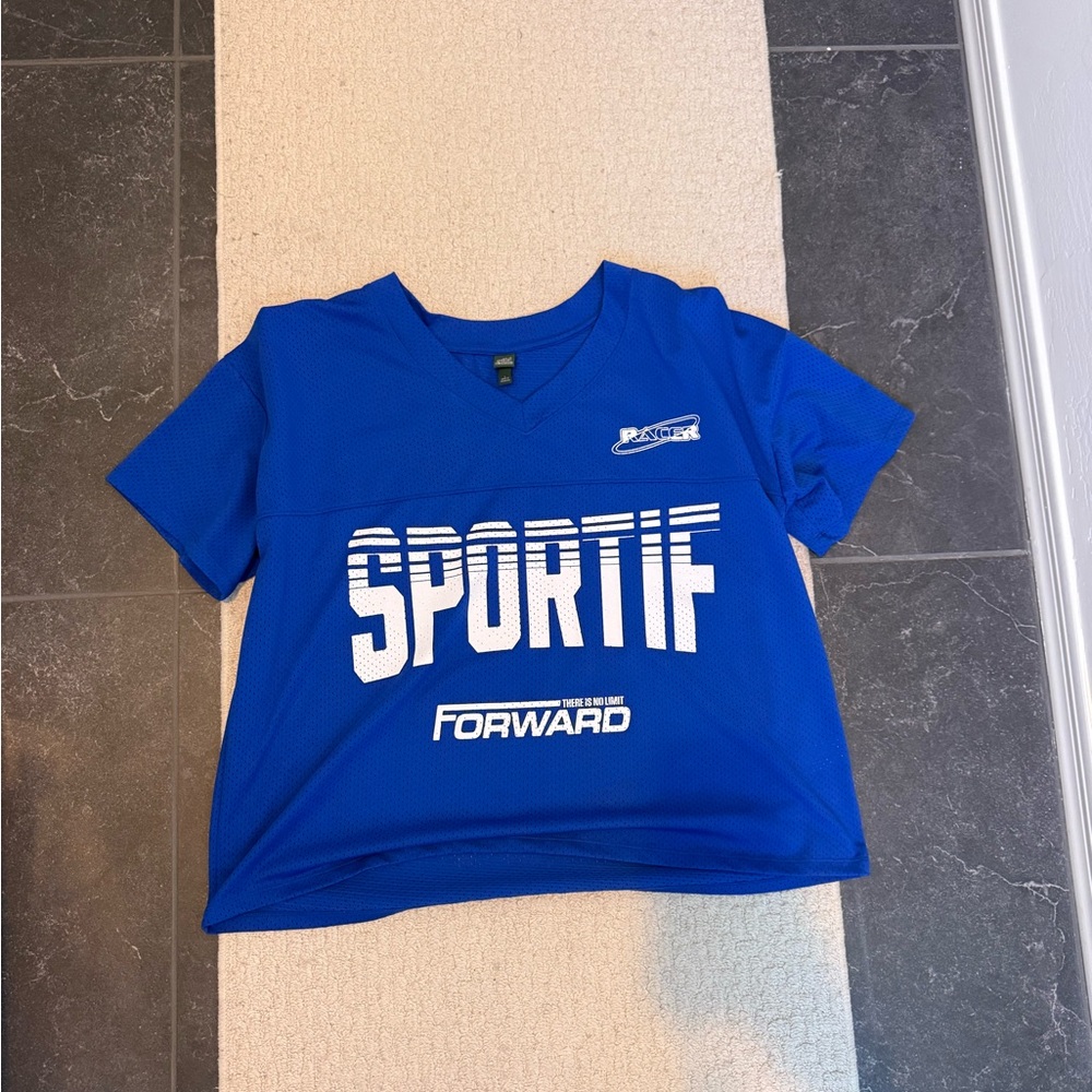 Wild Fable Blue Sportif Jersey Top